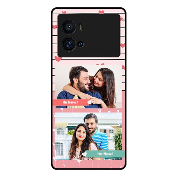 iQOO 9 Pro 5G Custom Glass Mobile Case - Photo with Heart Design