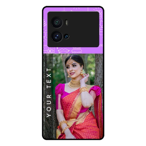 iQOO 9 Pro 5G Custom Glass Mobile Case - Birthday Icons Design