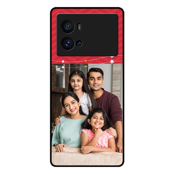 iQOO 9 Pro 5G Personalized Glass Phone Case - Happy Family Design
