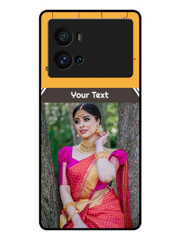 Custom iQOO 9 Pro 5G Custom Glass Mobile Case - with Family Picture and Icons