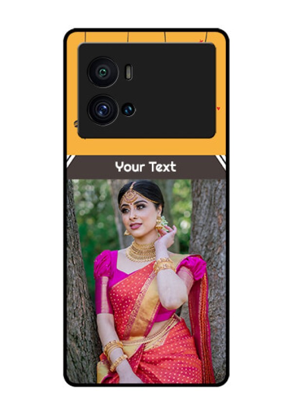 iQOO 9 Pro 5G Custom Glass Mobile Case - with Family Picture and Icons