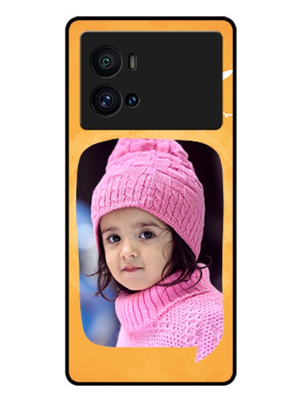 Custom iQOO 9 Pro 5G Personalized Glass Phone Case - Water Color Design with Bird Icons