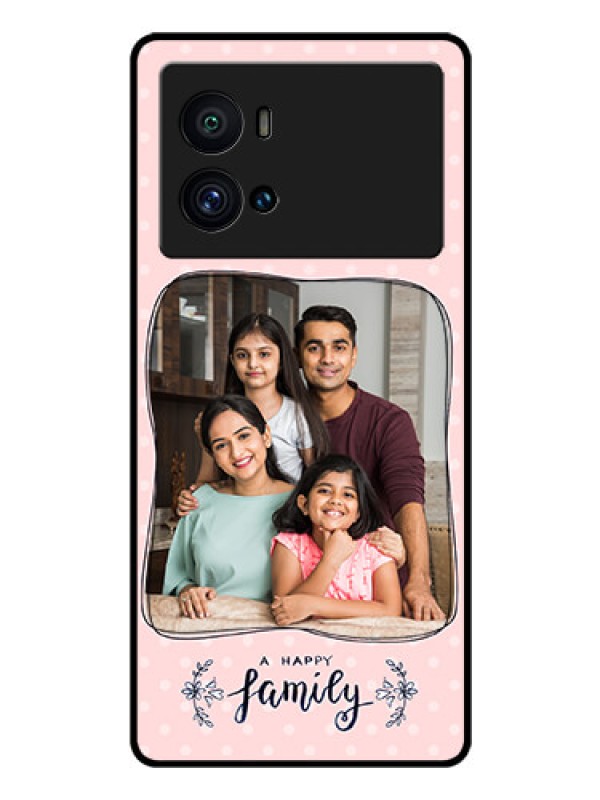 Custom iQOO 9 Pro 5G Custom Glass Phone Case - Family with Dots Design