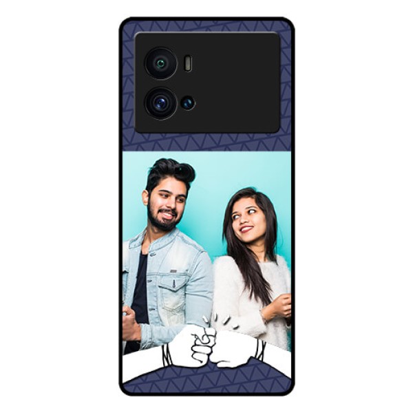 iQOO 9 Pro 5G Photo Printing on Glass Case - with Best Friends Design iQOO 9 Pro 5G Photo Printing on Glass Case - with Best Friends Design