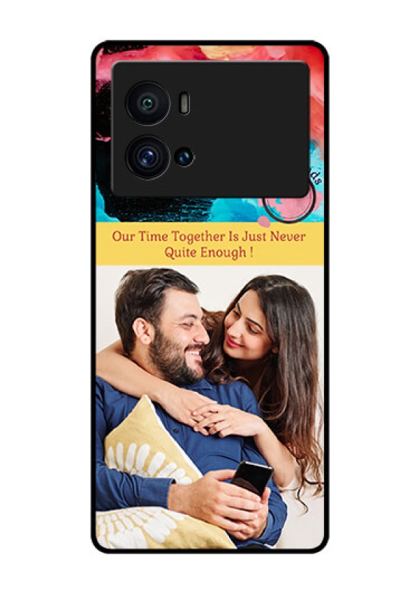 iQOO 9 Pro 5G Custom Glass Mobile Case - Quote with Acrylic Painting Design