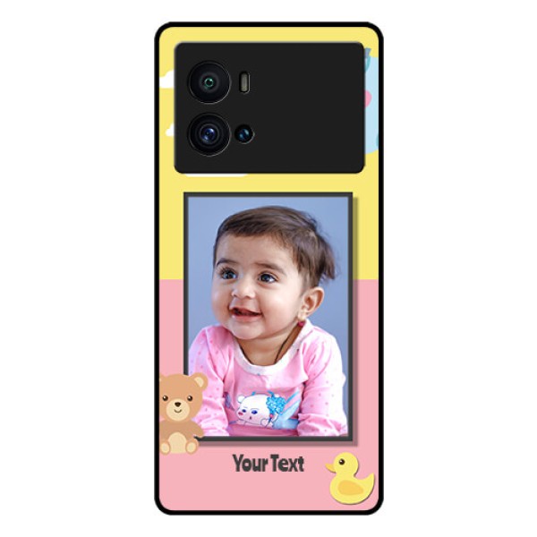 iQOO 9 Pro 5G Photo Printing on Glass Case - Kids 2 Color Design
