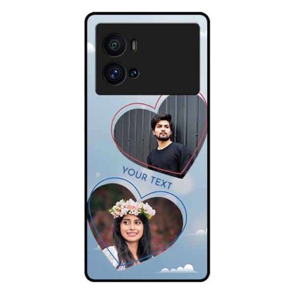 iQOO 9 Pro 5G Custom Glass Mobile Case - Blue Color Couple Design