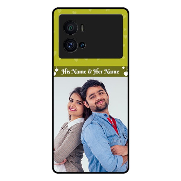 iQOO 9 Pro 5G Custom Glass Phone Case - You & Me Heart Design