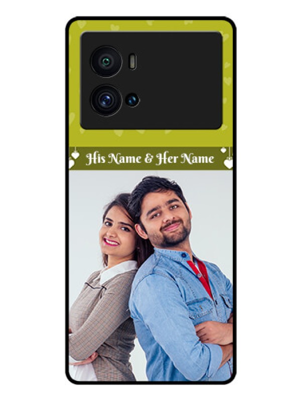 Custom iQOO 9 Pro 5G Custom Glass Phone Case - You & Me Heart Design