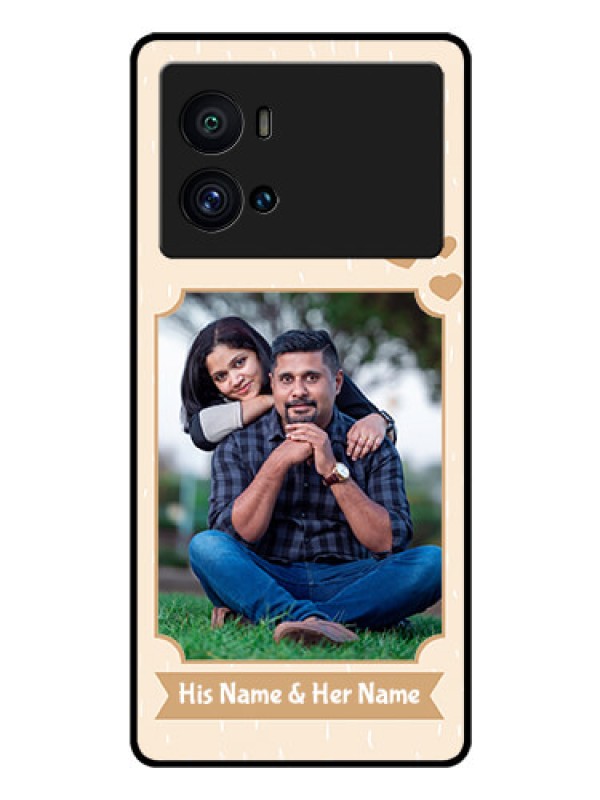 Custom iQOO 9 Pro 5G Custom Glass Phone Case - with confetti love design