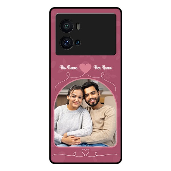 iQOO 9 Pro 5G Photo Printing on Glass Case - Love Floral Design