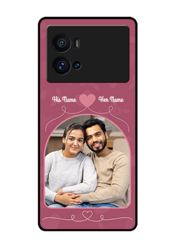 iQOO 9 Pro 5G Photo Printing on Glass Case - Love Floral Design