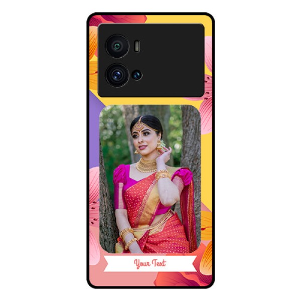 iQOO 9 Pro 5G Custom Glass Mobile Case - 3 Image With Vintage Floral Design iQOO 9 Pro 5G Custom Glass Mobile Case - 3 Image With Vintage Floral Design