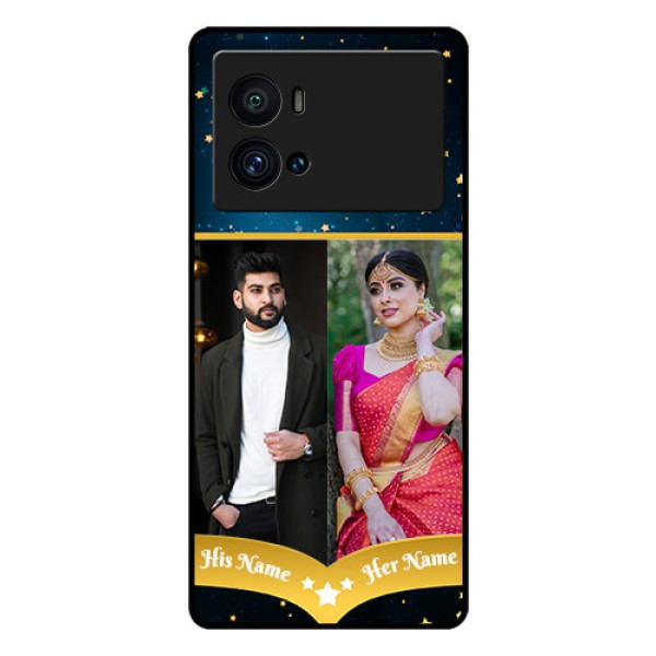 iQOO 9 Pro 5G Custom Glass Phone Case - Galaxy Stars Backdrop Design