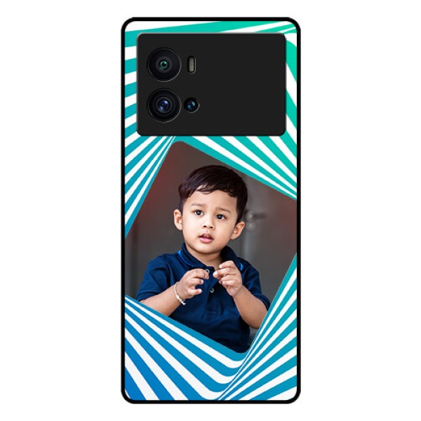 iQOO 9 Pro 5G Personalized Glass Phone Case - Abstract Spiral Design