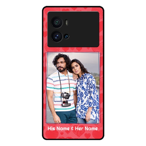 iQOO 9 Pro 5G Photo Printing on Glass Case - with Red Heart Symbols Design iQOO 9 Pro 5G Photo Printing on Glass Case - with Red Heart Symbols Design