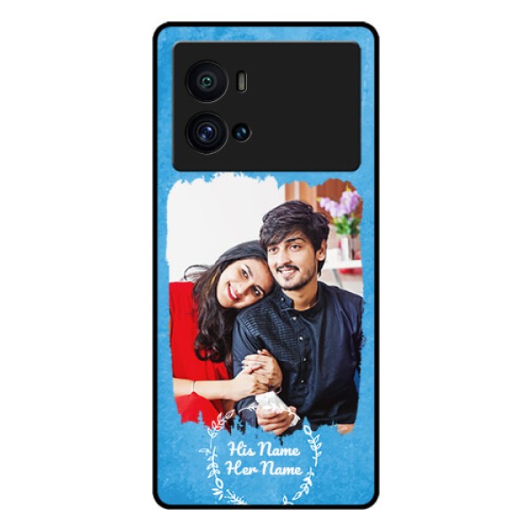 iQOO 9 Pro 5G Custom Glass Phone Case - Blue Color Vintage Design iQOO 9 Pro 5G Custom Glass Phone Case - Blue Color Vintage Design