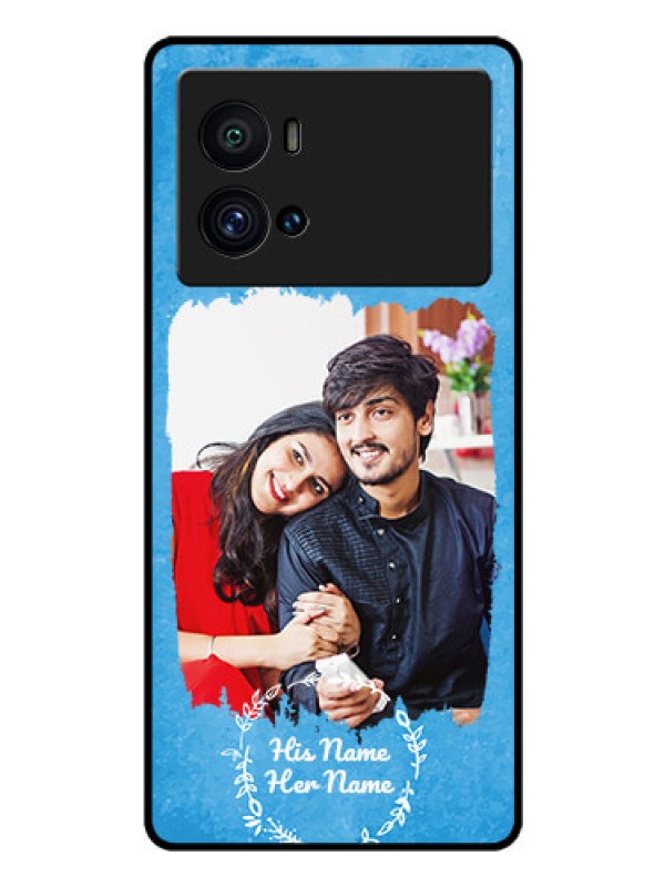 Custom iQOO 9 Pro 5G Custom Glass Phone Case - Blue Color Vintage Design