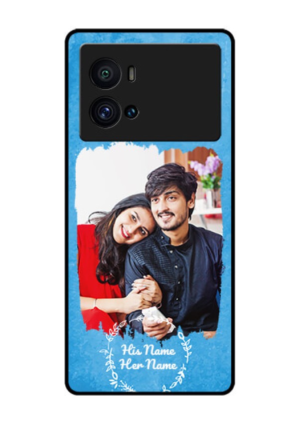 iQOO 9 Pro 5G Custom Glass Phone Case - Blue Color Vintage Design