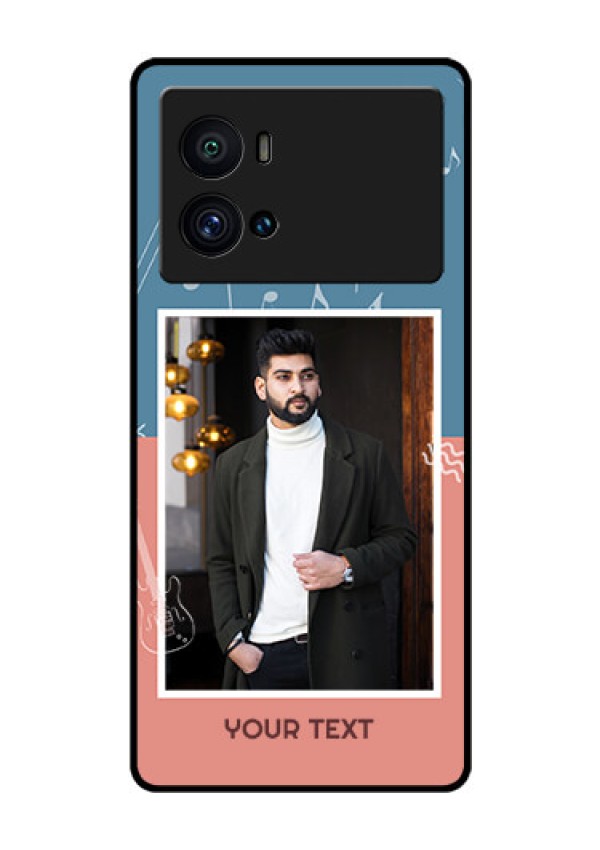 iQOO 9 Pro 5G Photo Printing on Glass Case - with Color Musical Note Design