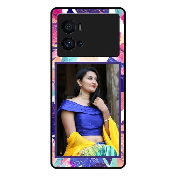 iQOO 9 Pro 5G Custom Glass Mobile Case - Abstract Floral Design