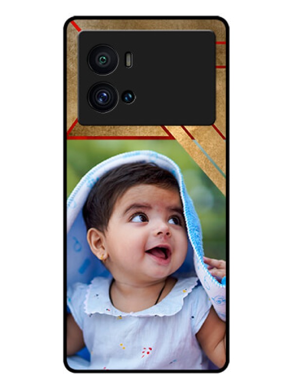 Custom iQOO 9 Pro 5G Personalized Glass Phone Case - Gradient Abstract Texture Design