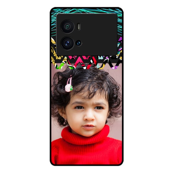 iQOO 9 Pro 5G Personalized Glass Phone Case - Neon Abstract Design