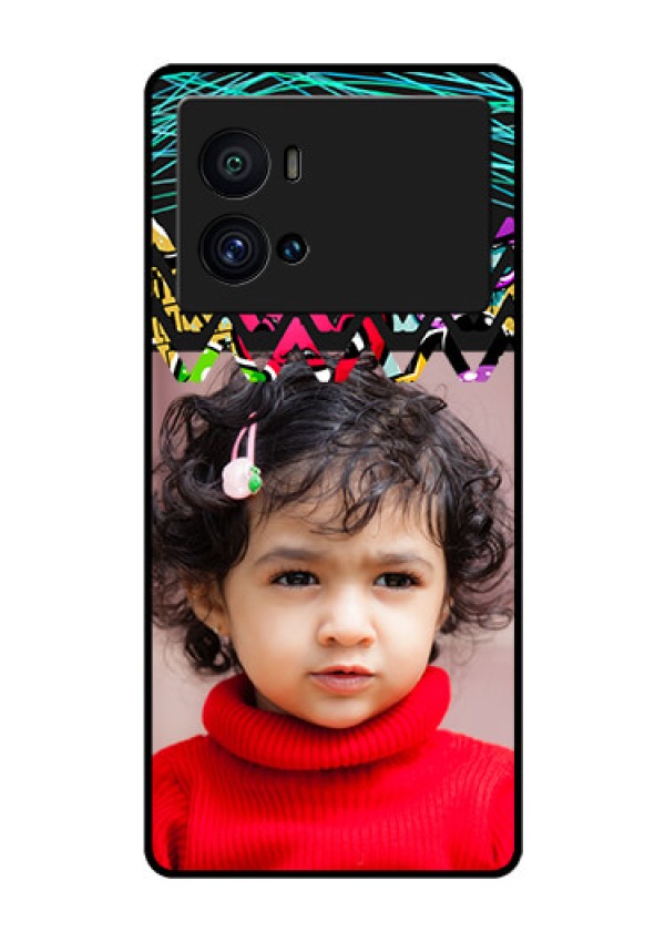 iQOO 9 Pro 5G Personalized Glass Phone Case - Neon Abstract Design