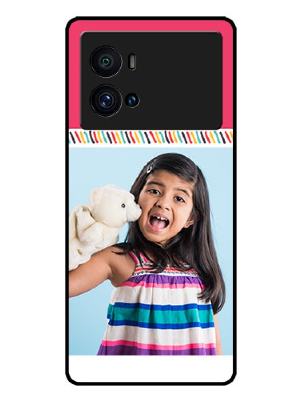 Custom iQOO 9 Pro 5G Personalized Glass Phone Case - Line art design