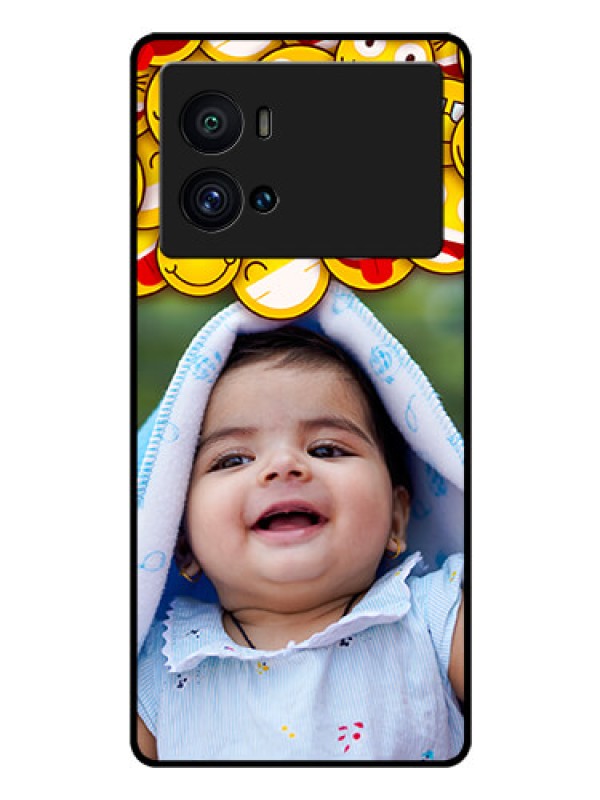 Custom iQOO 9 Pro 5G Custom Glass Mobile Case - with Smiley Emoji Design