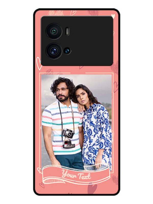 Custom iQOO 9 Pro 5G Custom Glass Phone Case - Love doodle art Design