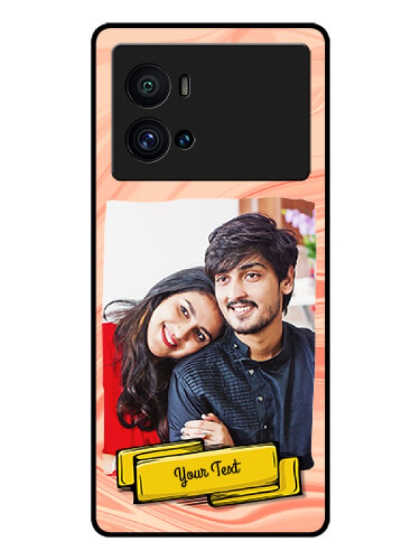 Custom iQOO 9 Pro 5G Personalized Glass Phone Case - Marble Texture Design