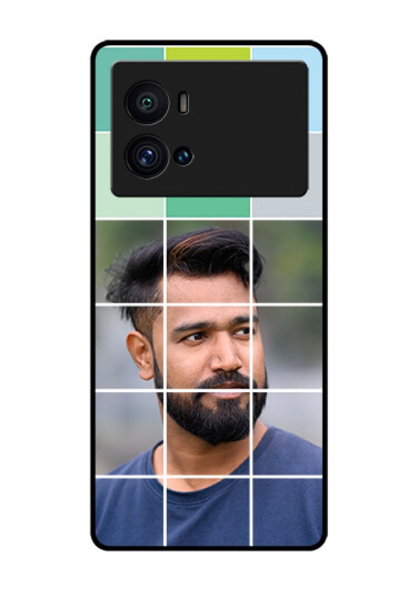 iQOO 9 Pro 5G Photo Printing on Glass Case - with white box pattern