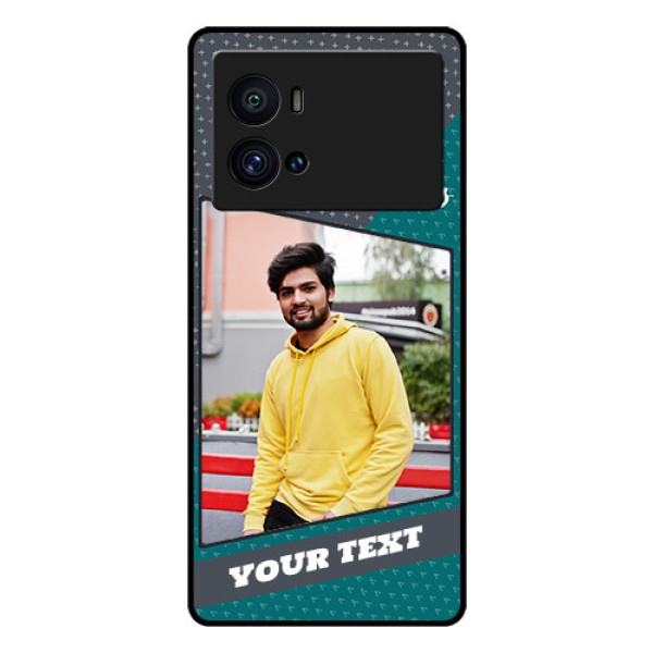 iQOO 9 Pro 5G Personalized Glass Phone Case - Background Pattern Design with Quote