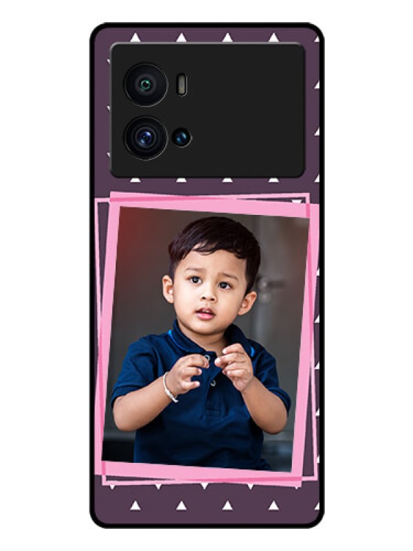 Custom iQOO 9 Pro 5G Custom Glass Mobile Case - Triangle Pattern Dotted Design