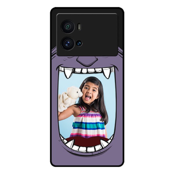 iQOO 9 Pro 5G Custom Glass Phone Case - Angry Monster Design