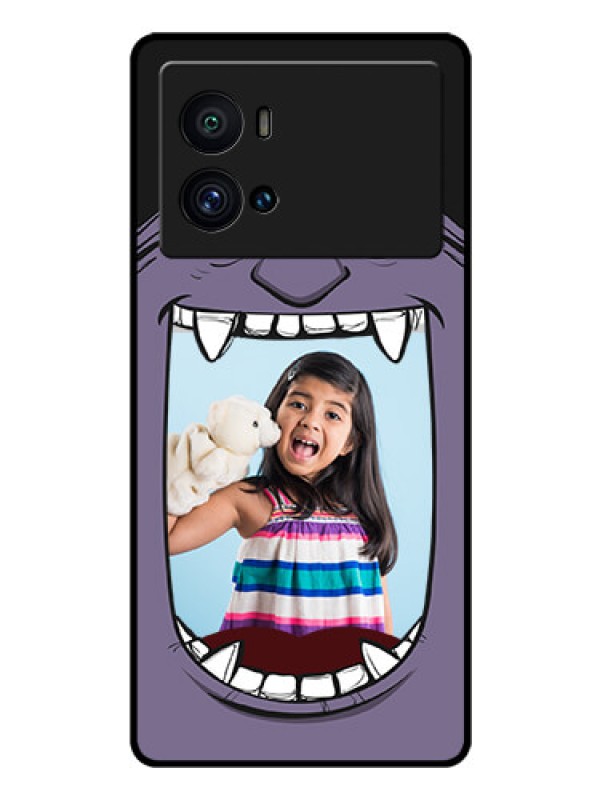 Custom iQOO 9 Pro 5G Custom Glass Phone Case - Angry Monster Design