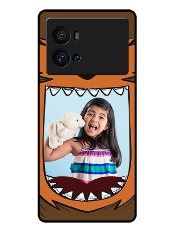 Custom iQOO 9 Pro 5G Photo Printing on Glass Case - Owl Monster Back Case Design