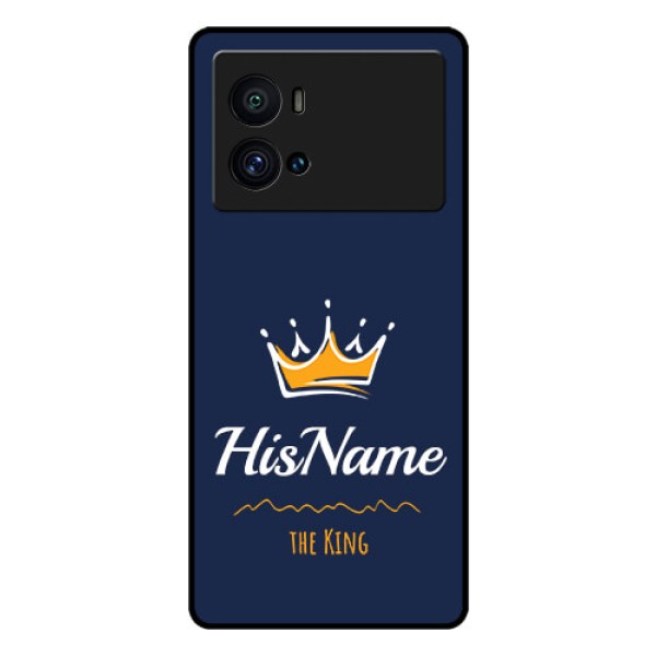 iQOO 9 Pro 5G Glass Phone Case King with Name