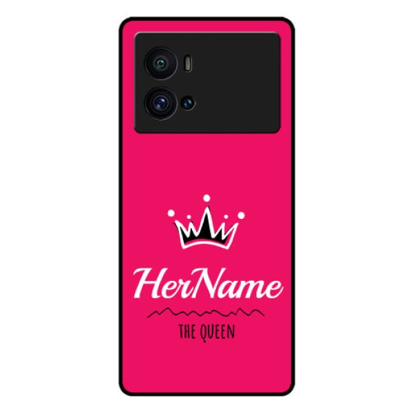 iQOO 9 Pro 5G Glass Phone Case Queen with Name iQOO 9 Pro 5G Glass Phone Case Queen with Name
