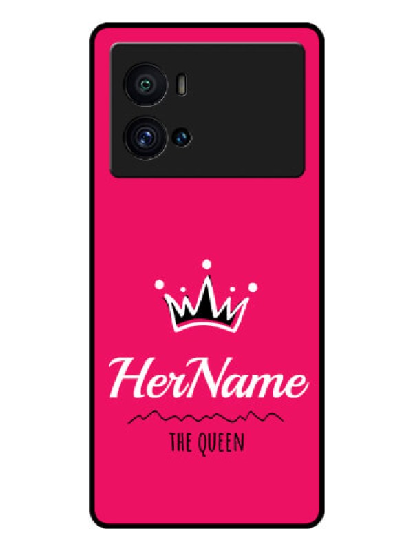 Custom iQOO 9 Pro 5G Glass Phone Case Queen with Name