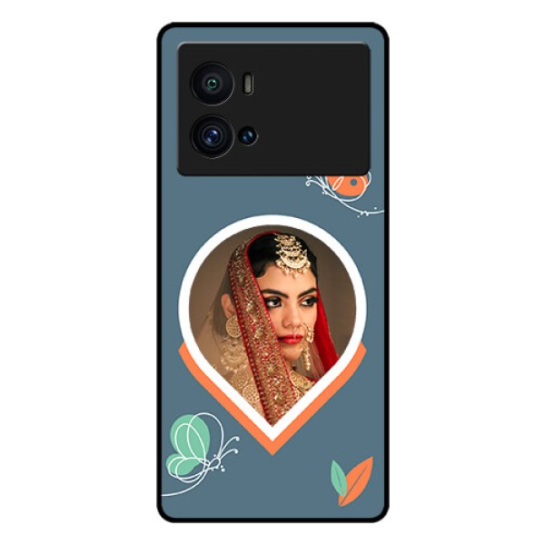 iQOO 9 Pro 5G Custom Glass Mobile Case - Droplet Butterflies Design