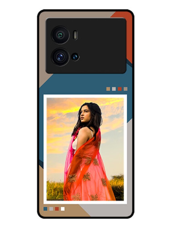 Custom iQOO 9 Pro 5G Personalized Glass Phone Case - Retro color pallet Design