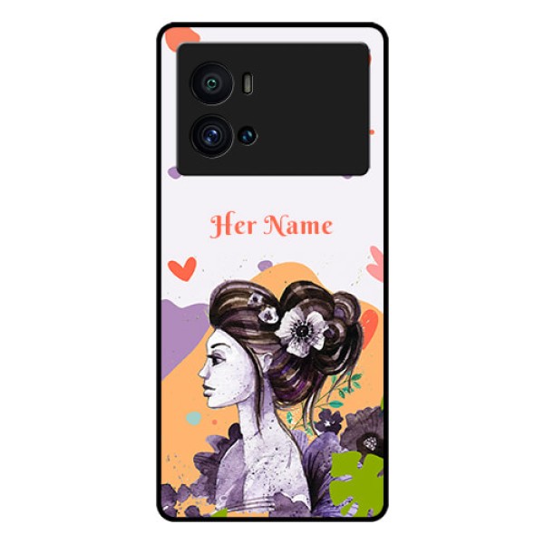 iQOO 9 Pro 5G Personalized Glass Phone Case - Woman And Nature Design iQOO 9 Pro 5G Personalized Glass Phone Case - Woman And Nature Design