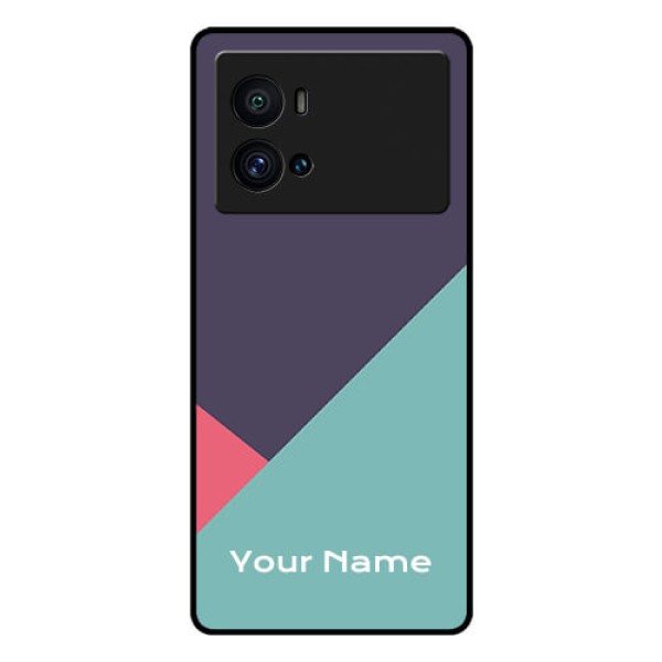 iQOO 9 Pro 5G Custom Glass Mobile Case - Tri Color abstract Design