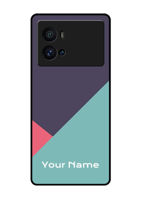 iQOO 9 Pro 5G Custom Glass Mobile Case - Tri Color abstract Design