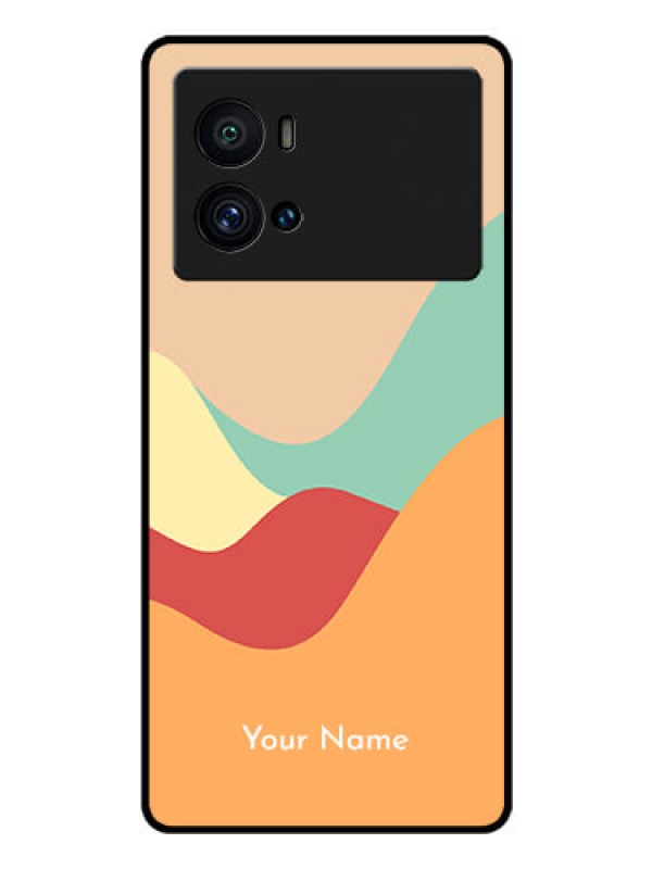 Custom iQOO 9 Pro 5G Personalized Glass Phone Case - Ocean Waves Multi-colour Design