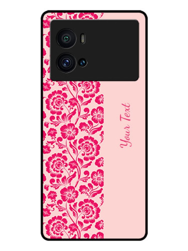Custom iQOO 9 Pro 5G Custom Glass Phone Case - Attractive Floral Pattern Design