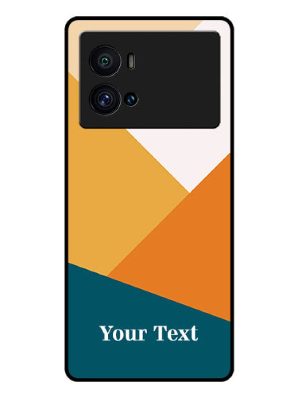 Custom iQOO 9 Pro 5G Personalized Glass Phone Case - Stacked Multi-colour Design