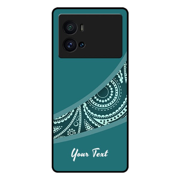 iQOO 9 Pro 5G Photo Printing on Glass Case - semi visible floral Design